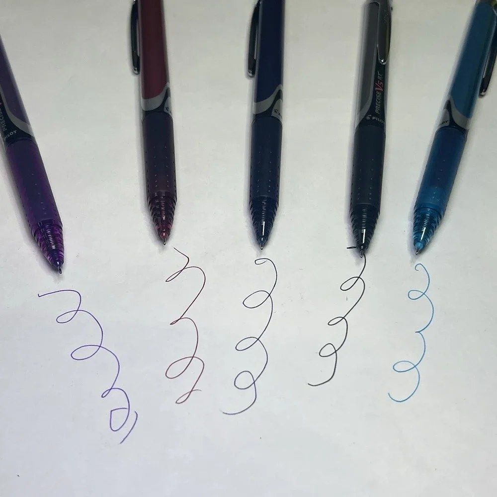 Set 5 Pilot Precise V5 Retractable Rolling Ball Pen 0.5mm‎ X-Fine Office School
